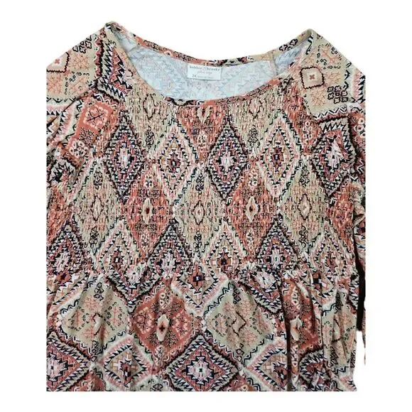 Bobbie Brooks Boho Knit Peasant Style Knit 3/4 Sleeve Top Size 2X - Picture 3 of 5